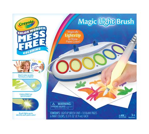 Exploring different brush strokes with Crayola magic light brush paint replenishment